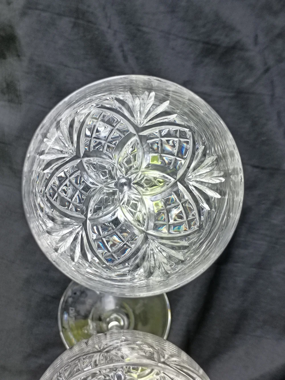 Pair of Da Vinci Firenze Italian Crystal Vintage Water Goblets Wine Glasses